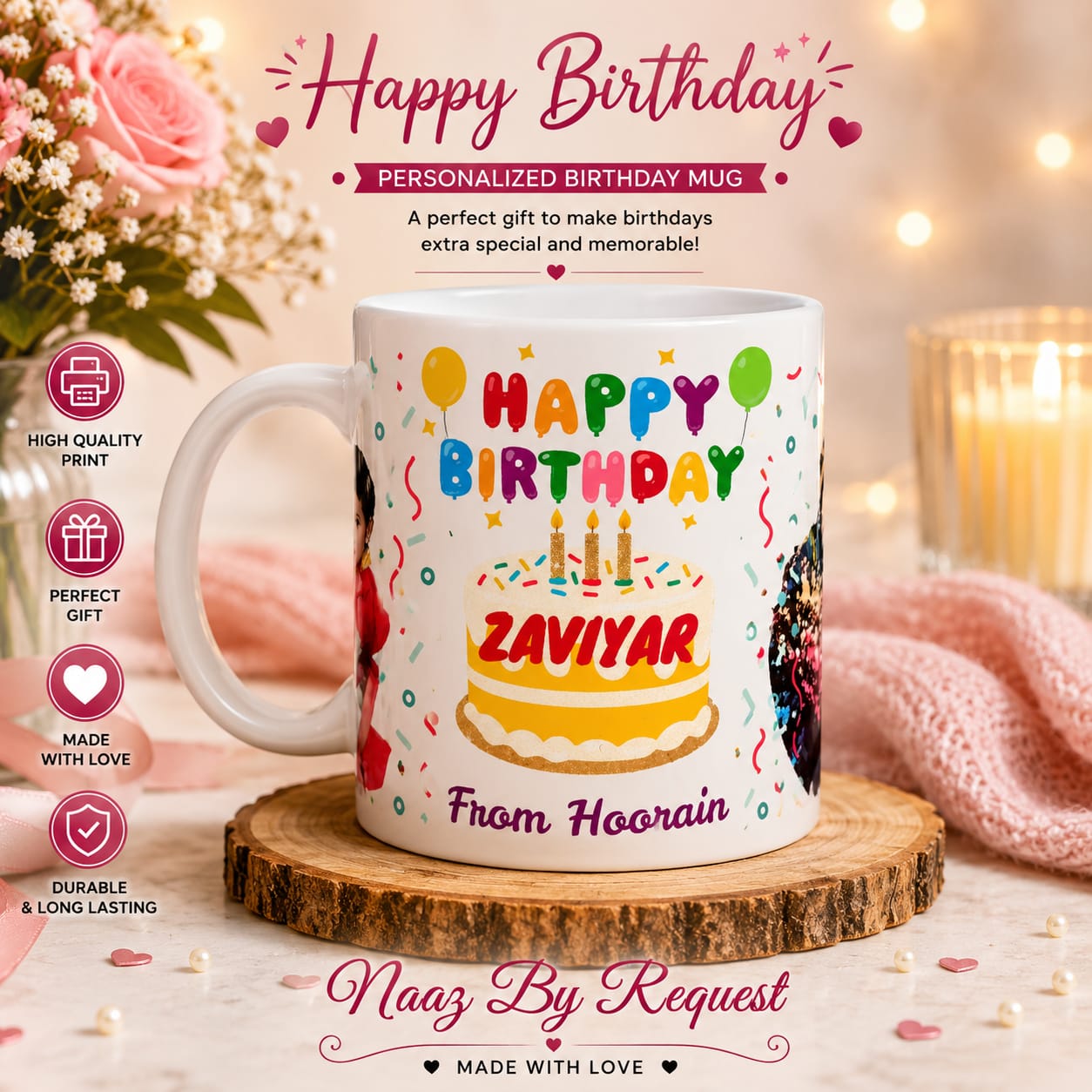 Personalized Custom Mug | Add Your Name, Photo & Logo | Premium Ceramic Coffee Mug