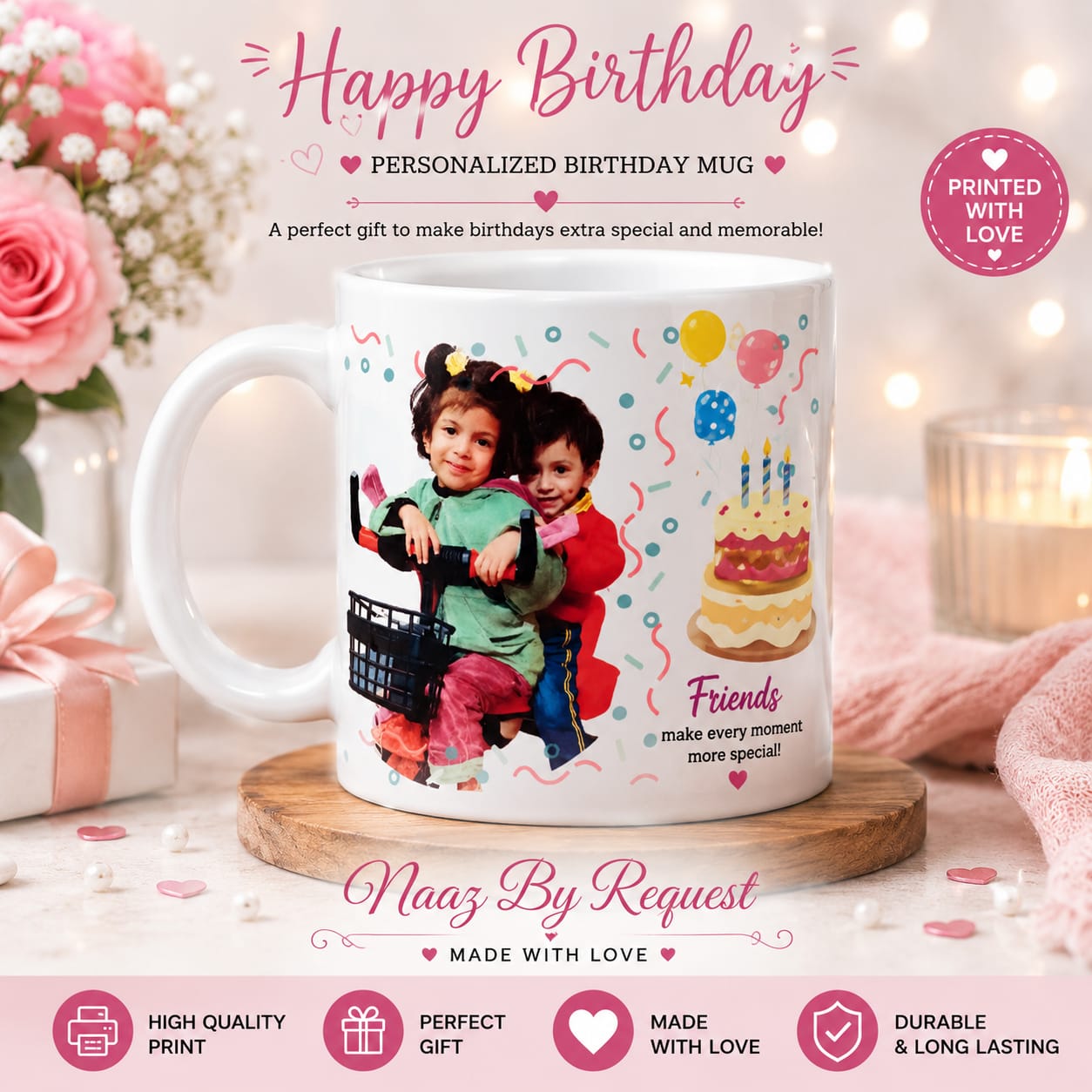 Personalized Custom Mug | Add Your Name, Photo & Logo | Premium Ceramic Coffee Mug