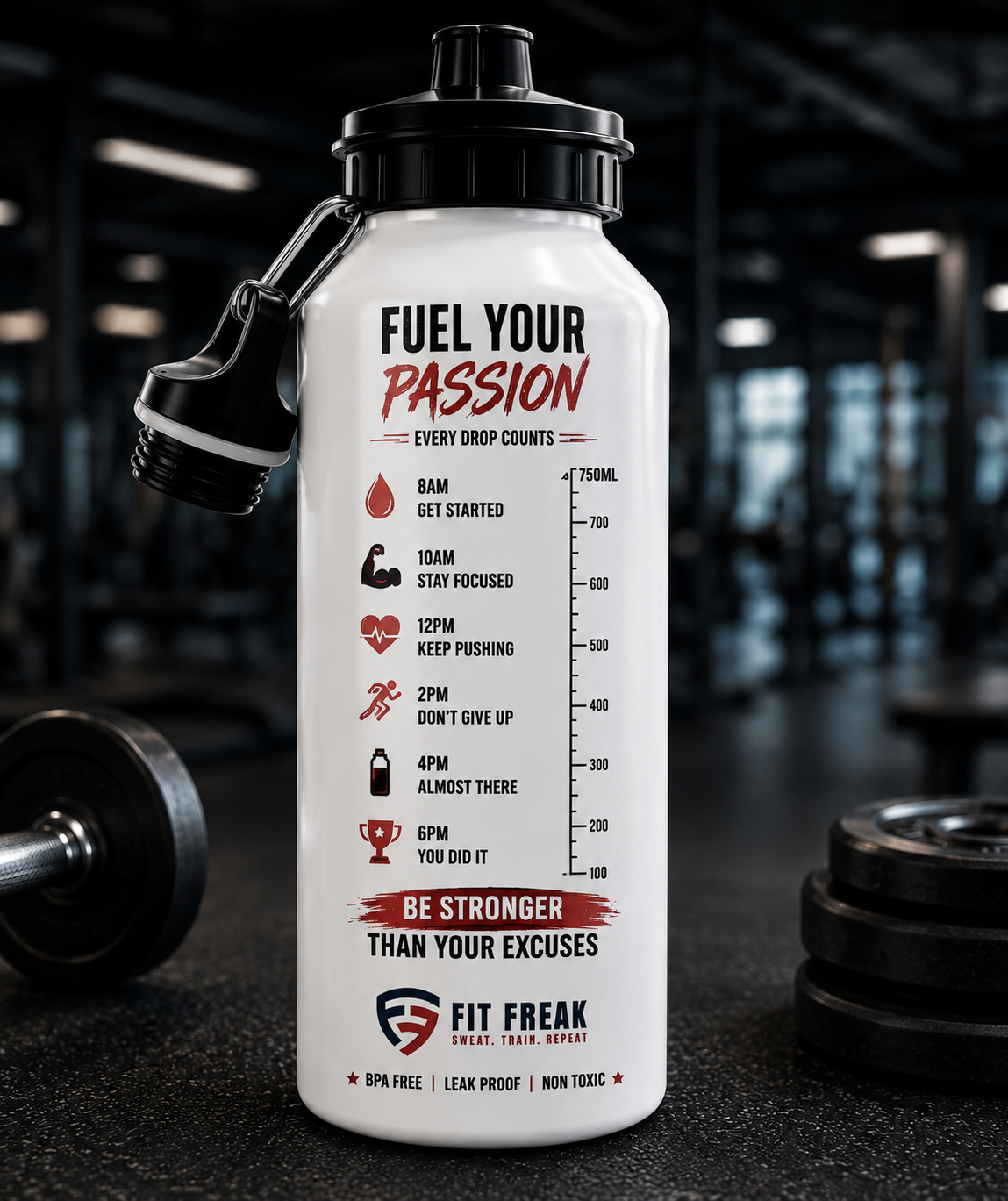 750ML Customized Gym Water Bottle | Naaz by Request