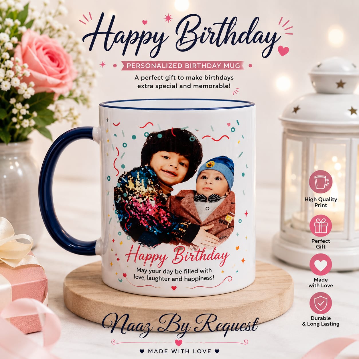 Personalized Custom Mug | Add Your Name, Photo & Logo | Premium Ceramic Coffee Mug