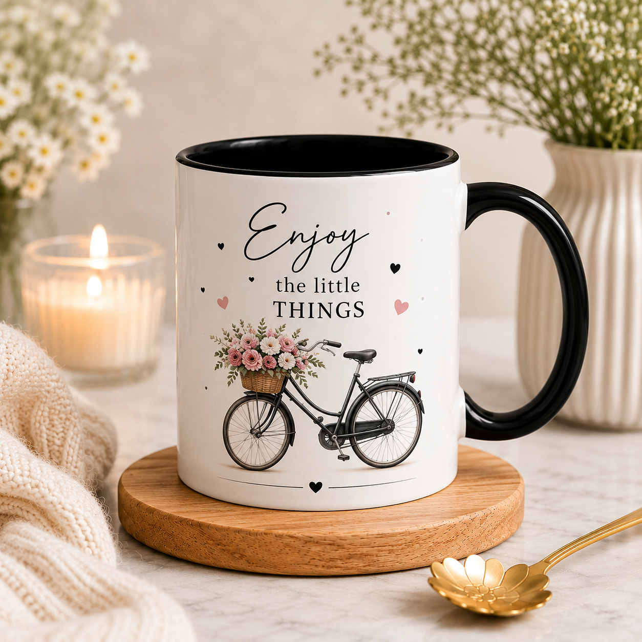 Custom Picture Mug with Photo and Text, Personalized Ceramic Coffee Cup, 11oz