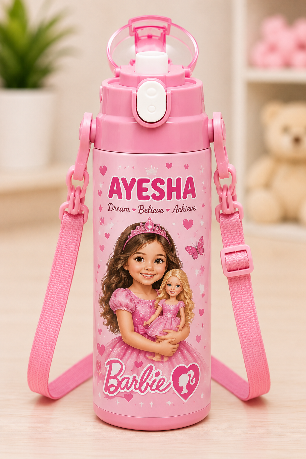 Personalized Kids School Water Bottle | Custom Name Bottle
