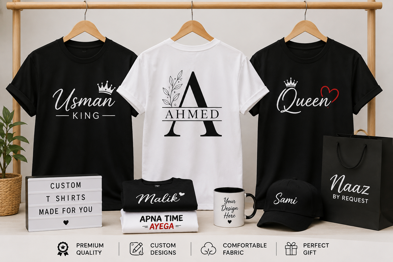 Custom Name Printed T-Shirts | Personalized T-Shirts for Men & Women