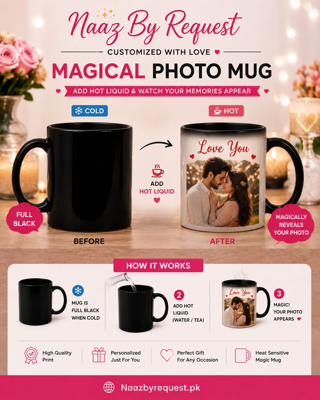 Personalized Magic Mug | Custom Photo Color Changing Mug