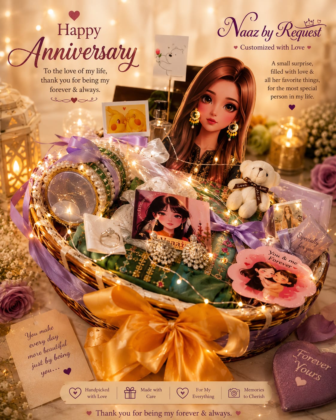 Personalized Bouquets & Basket  | Naaz by Request